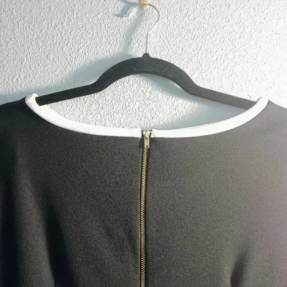 Shelby & Palmer Sheath Dress Size 8 Black and White Flare Sleeve Dressy Casual - Picture 8 of 12